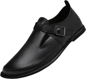 Mens Shoes Dress Slip-on Loafers: Men's Premium Genuine Leather for Driving
