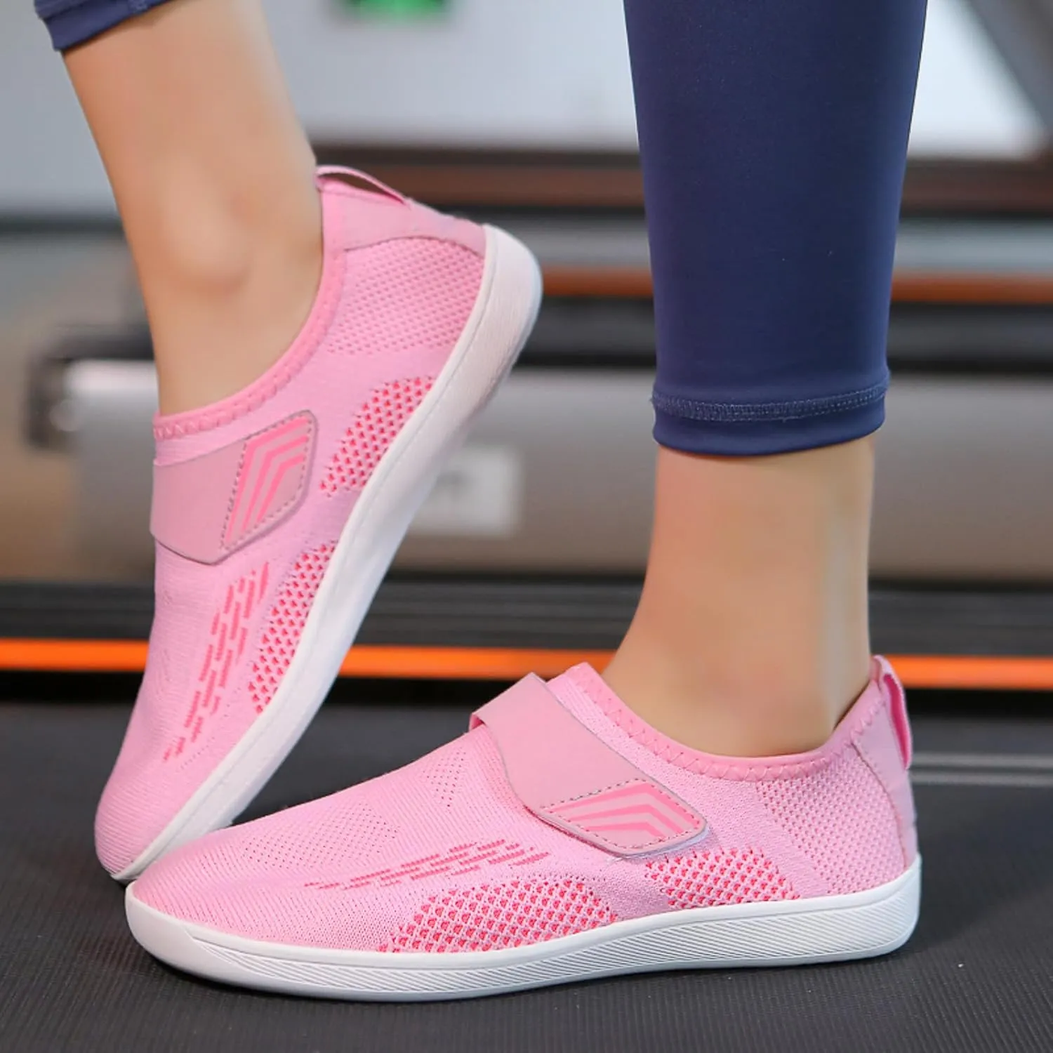 Men's Skate Flat Shoes with Adjustable Strap Men's Comfortable Breathable Mesh Shoes Lightweight Slip on Walking Footwear Summer Spring Daily Work and Workout Gym