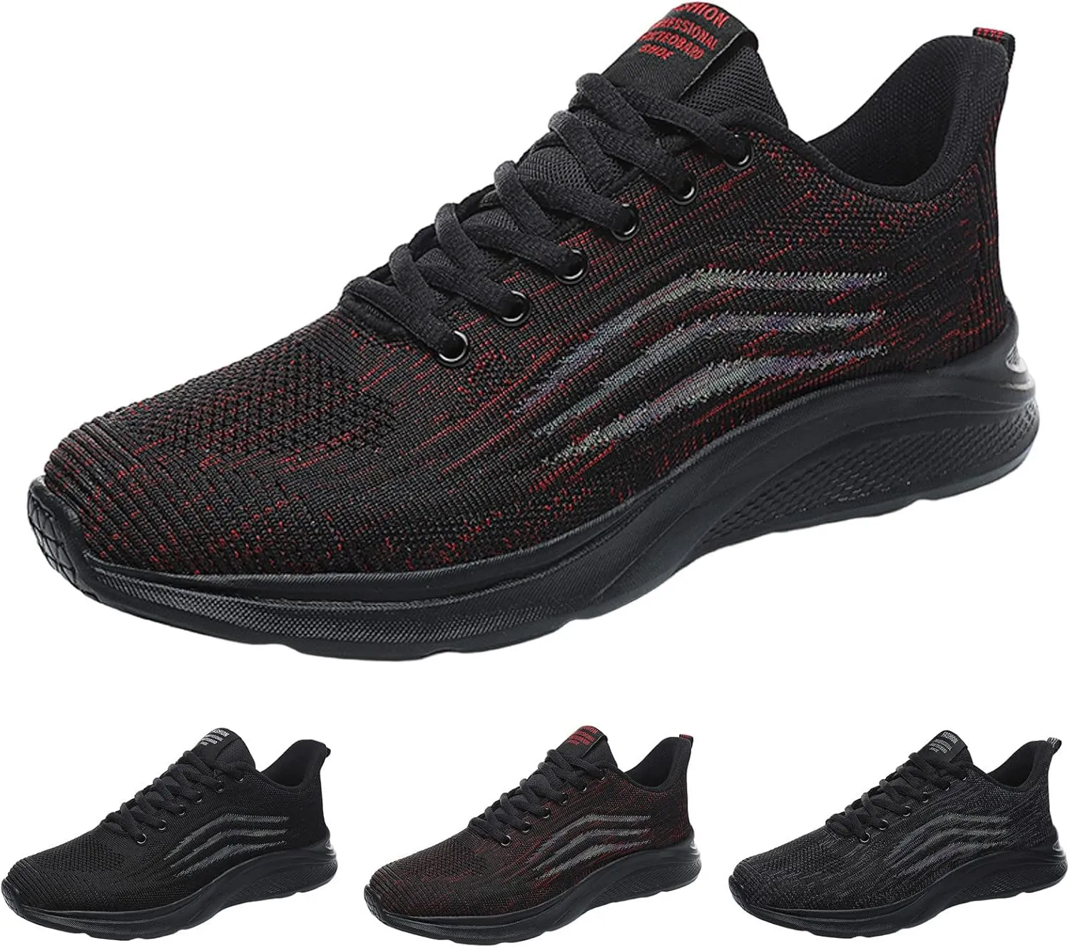 Mens Slip On Walking Shoes Casual Tennis Shoes Non Slip Thick Sole Cushion Running Sneakers Lightweight Workout Shoe Breathable Mesh Fashion Sneaker for Men Gym Outdoor Workout