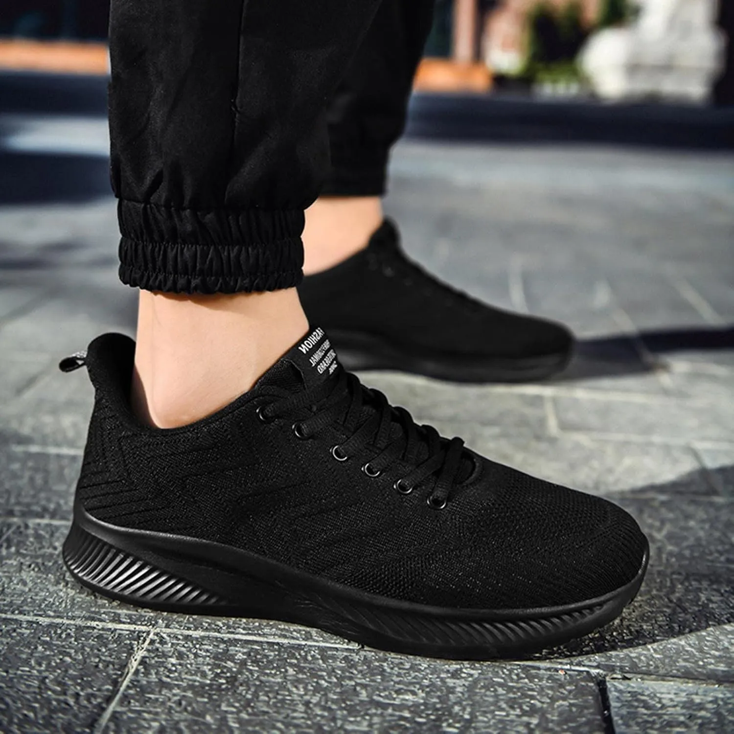 Men's Slip on Walking Shoes Tennis Running Sneakers Lightweight Breathable Casual Soft Sole Comfort Work Gym Trainers