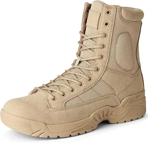 Mens Waterproof Hiking Boots Military Tactical Boots Combat Boots Breathable Police Patrol Boots Army Boots