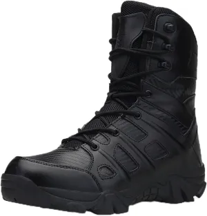Mens Waterproof Hiking Boots Military Tactical Boots Combat Boots Breathable Police Patrol Boots Army Boots