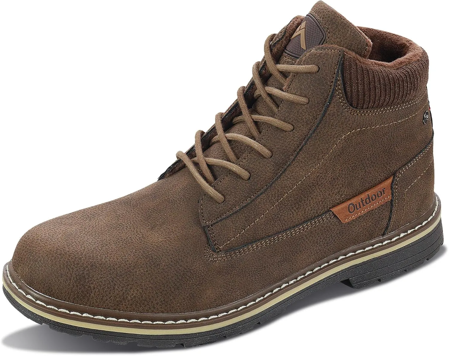 Men's Waterproof Mid-Top Chukka Boots for Work Everyday Wear Casual Outdoor