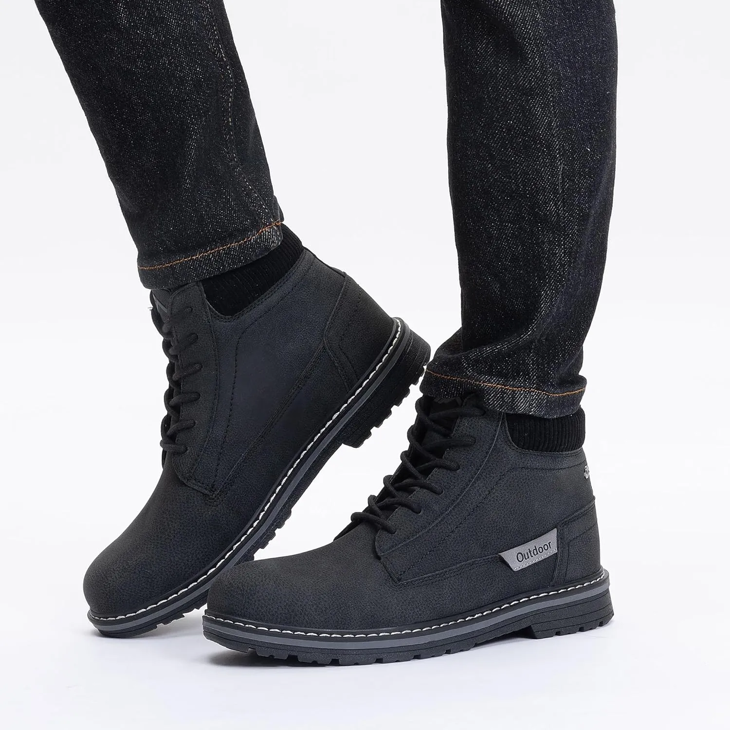 Men's Waterproof Mid-Top Chukka Boots for Work Everyday Wear Casual Outdoor