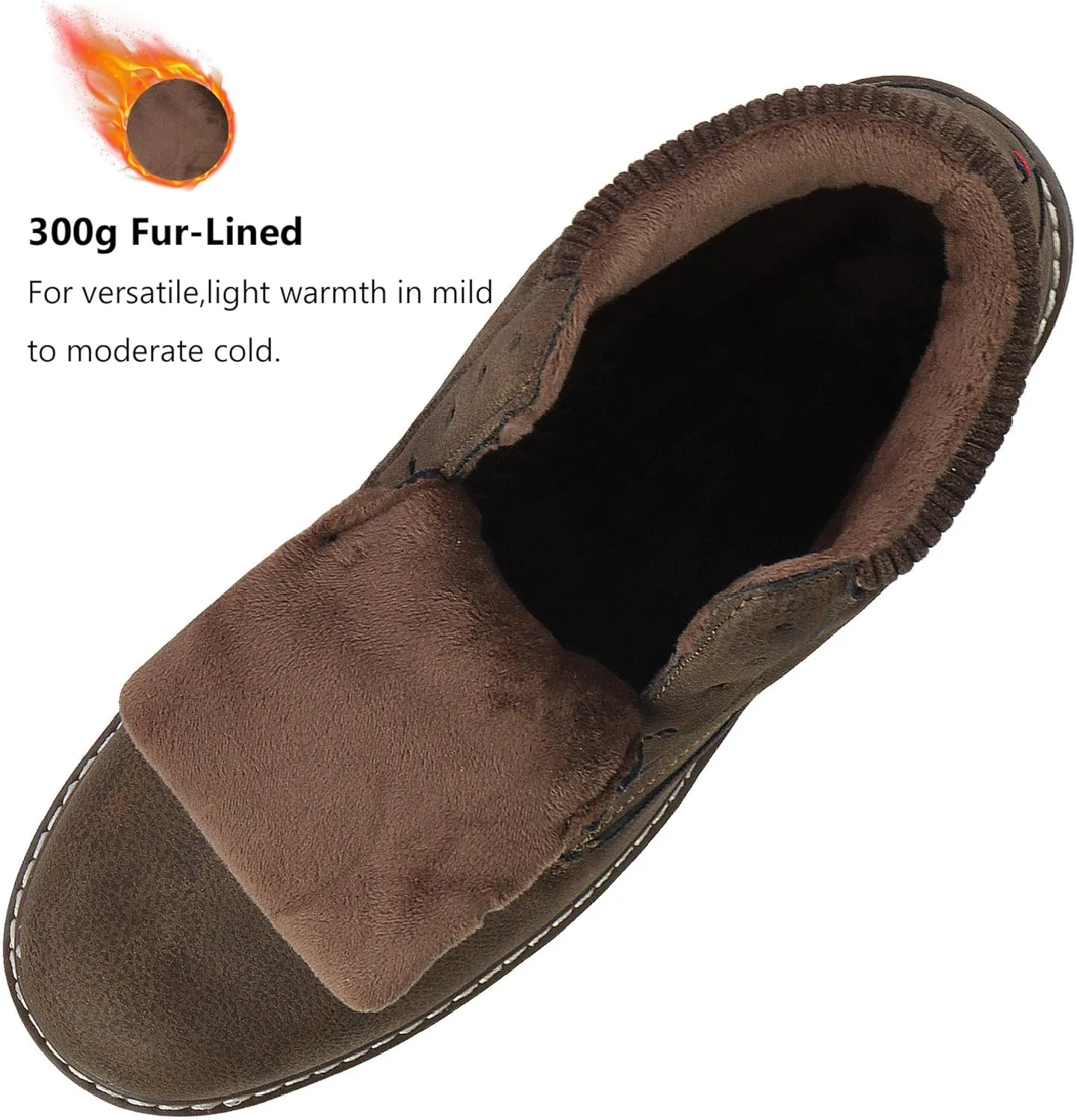 Men's Waterproof Mid-Top Chukka Boots for Work Everyday Wear Casual Outdoor