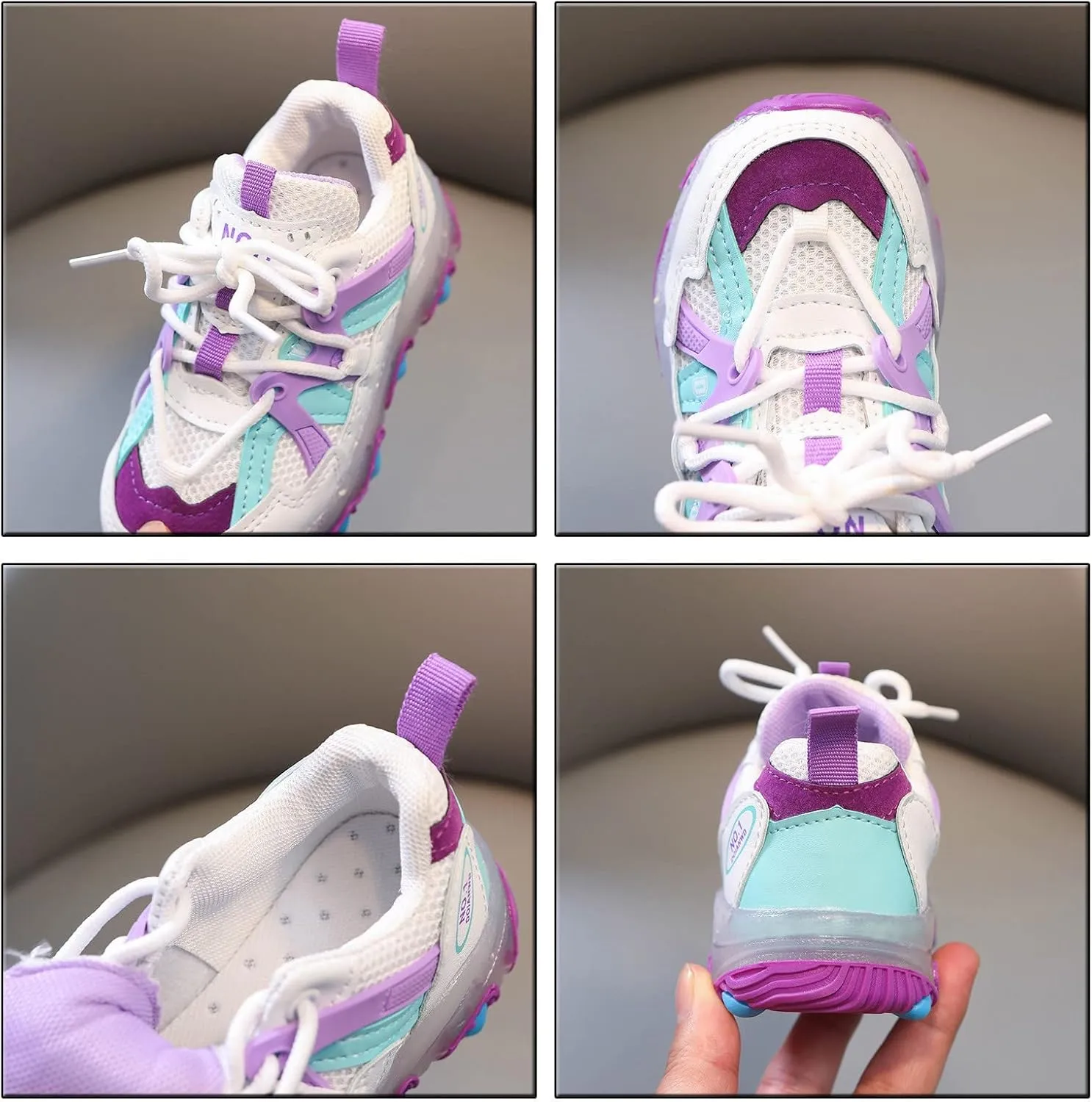 Mesh Breathable Lace Light up Sneakers for Toddler Boys Girls Kids Lightweight Running Sport Shoes Children Casual Comfy