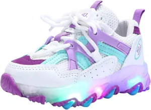 Mesh Breathable Lace Light up Sneakers for Toddler Boys Girls Kids Lightweight Running Sport Shoes Children Casual Comfy