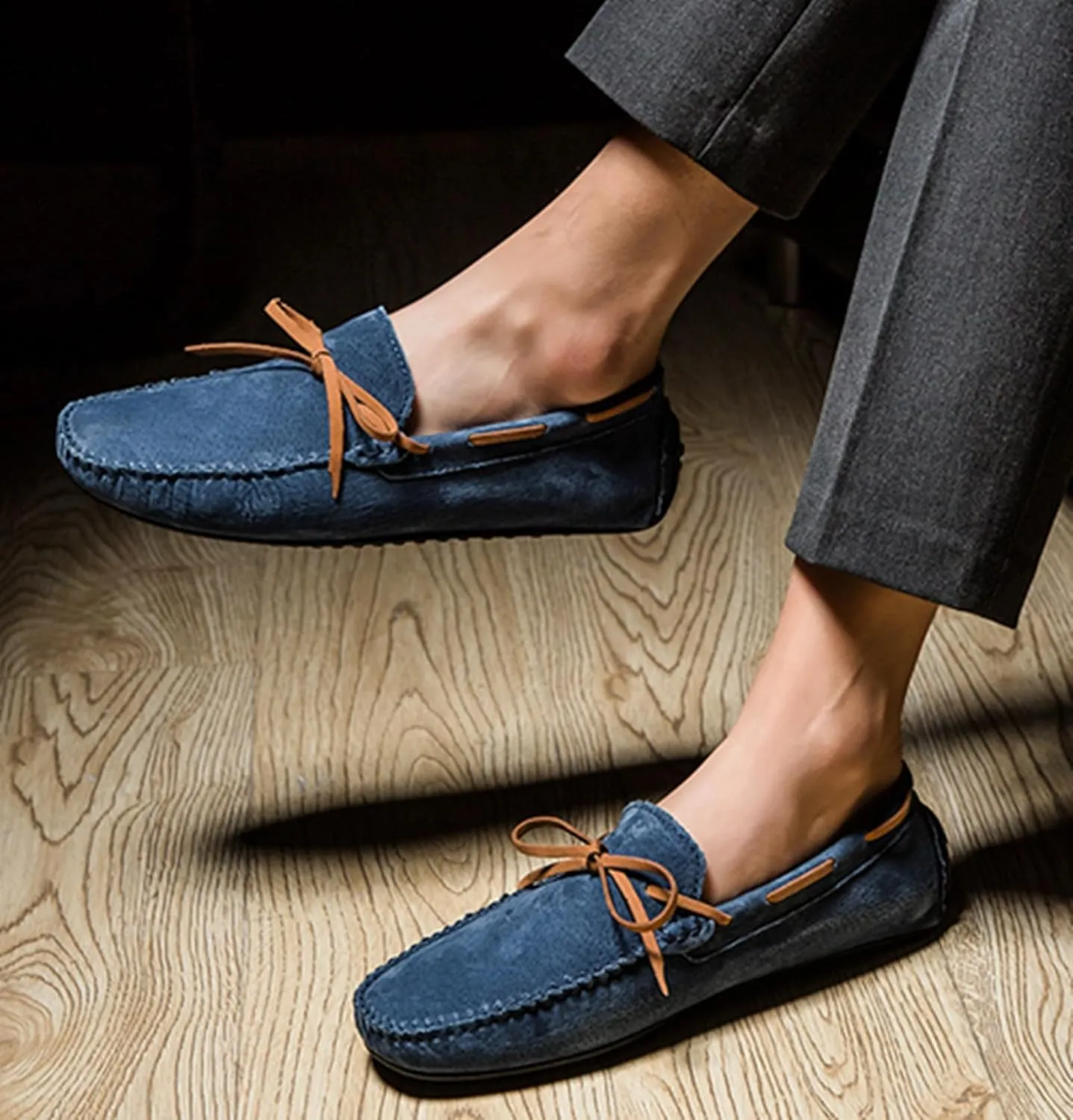 Minishion Boys Mens Casual Walking Slip ons Comfortable Summer Penny Loafter Driver Shoes YY002