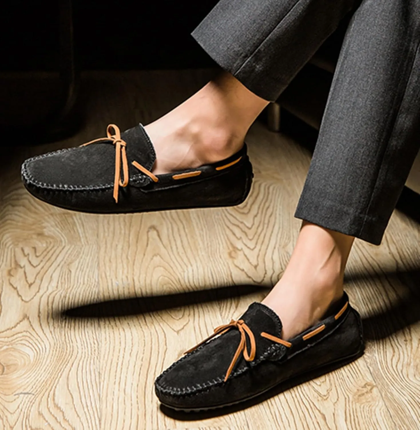 Minishion Boys Mens Casual Walking Slip ons Comfortable Summer Penny Loafter Driver Shoes YY002