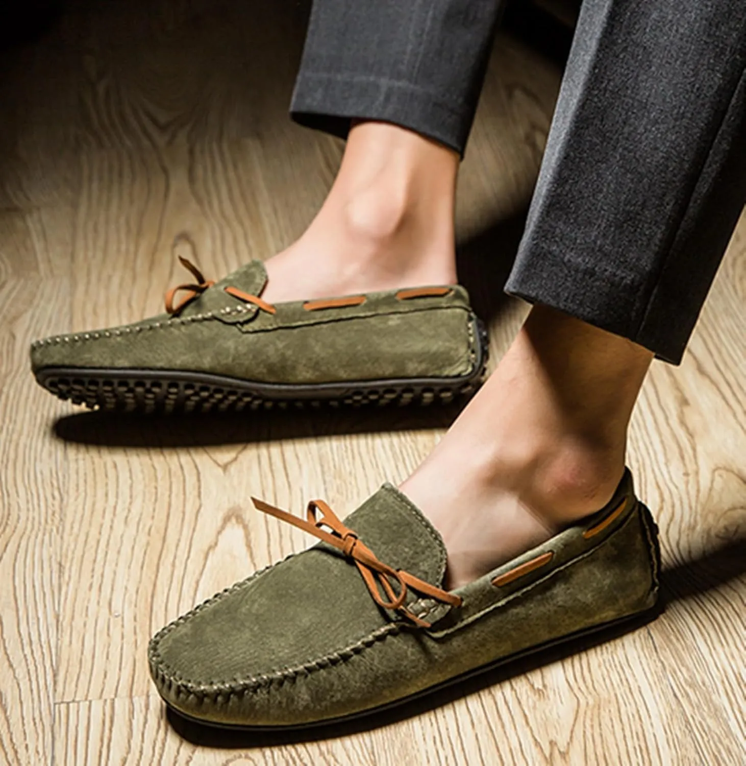 Minishion Boys Mens Casual Walking Slip ons Comfortable Summer Penny Loafter Driver Shoes YY002