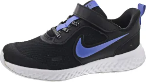 Nike Kids Revolution 5 Pre School Velcro Running Shoe (Black/Sapphire-Lemon Venom-White, 11)