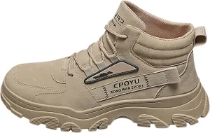 Non Slip Work Sport Shoes for Men Outdoor Athletic Slip-On Hiking Shoe Comfortable & Light-Weight Stretch Shoes