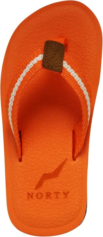 NORTY Boy's Girl's Flip Flop for the Beach, Pool, Everyday - Runs One Size Small