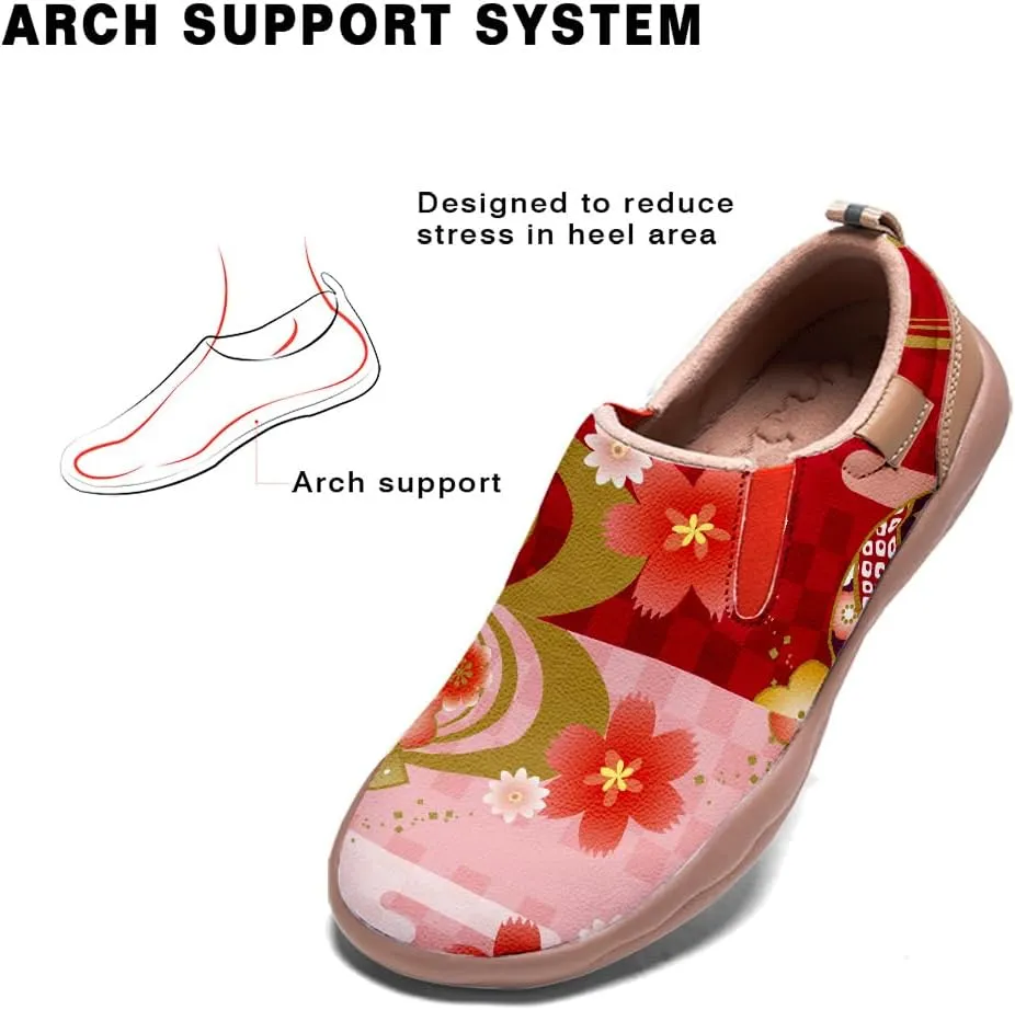 Onehorse Women's Loafers Painted Travel Shoes - Comfortable Slip Ons Walking Lightweight Casual Fashion Sneakers