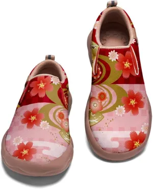 Onehorse Women's Loafers Painted Travel Shoes - Comfortable Slip Ons Walking Lightweight Casual Fashion Sneakers