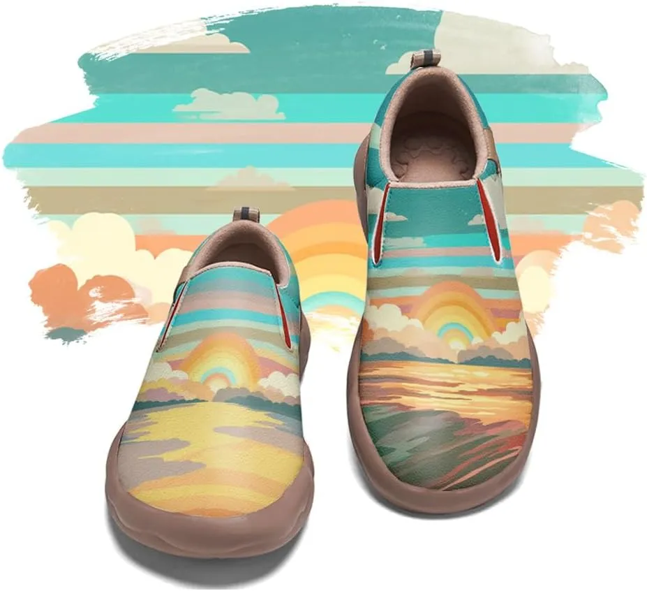 Onehorse Women's Painted Shoes Walking Travel Casual Loafers Slip-Ons Comfortable Sneakers