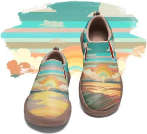 Onehorse Women's Painted Shoes Walking Travel Casual Loafers Slip-Ons Comfortable Sneakers
