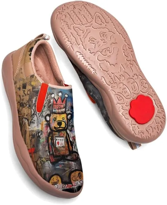 Onehorse Women's Painted Travel Shoes Comfortable Slip-Ons Casual Loafers Graffiti Fashion Sneaker