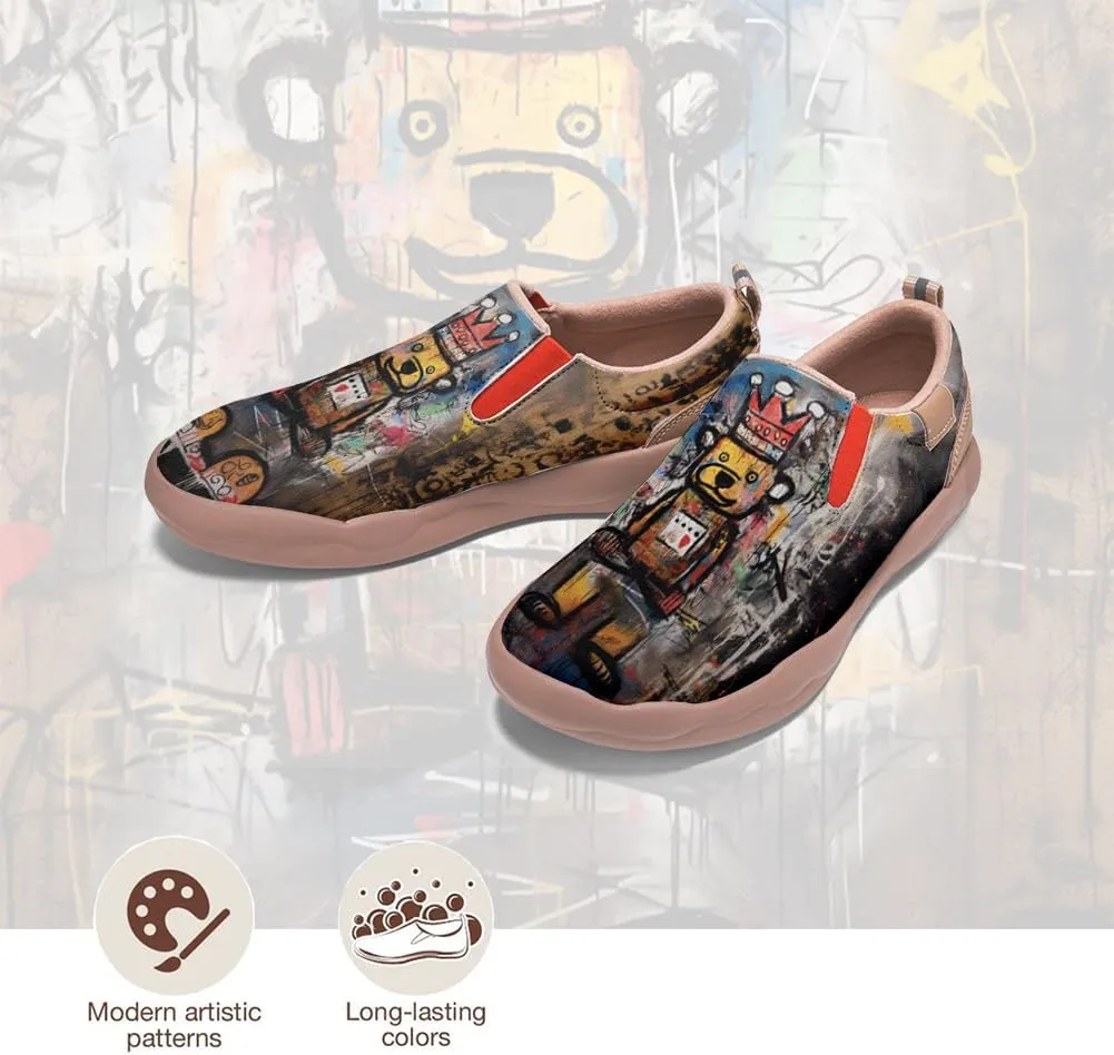 Onehorse Women's Painted Travel Shoes Comfortable Slip-Ons Casual Loafers Graffiti Fashion Sneaker