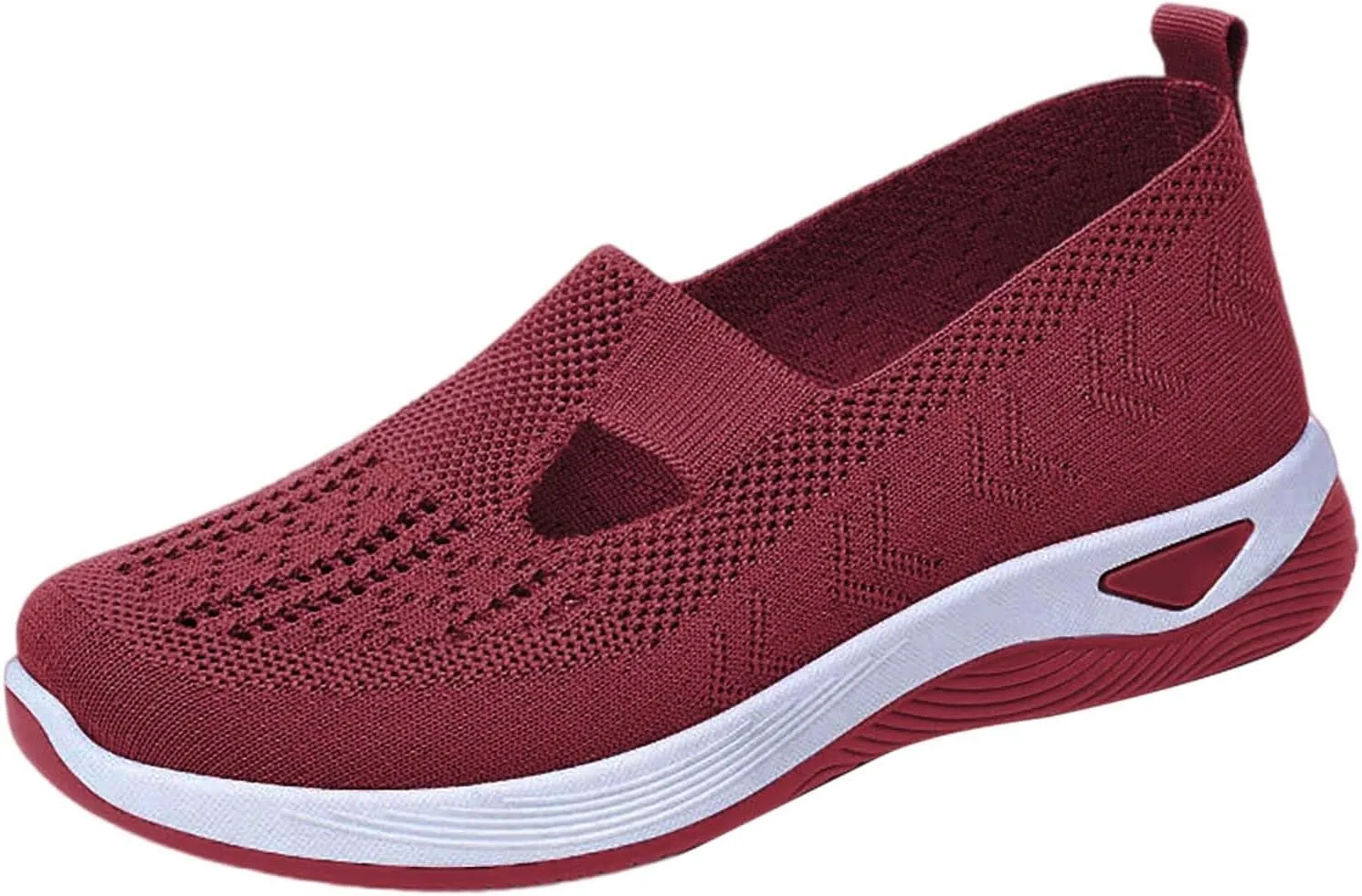 Orthopedic Shoes for Women Breathable Soft Slip On Running Shoes for Women Mesh Breathable Dressy Casual Shoes Wedge Sneakers Black Tennis Shoe Loafers Casual Slip On
