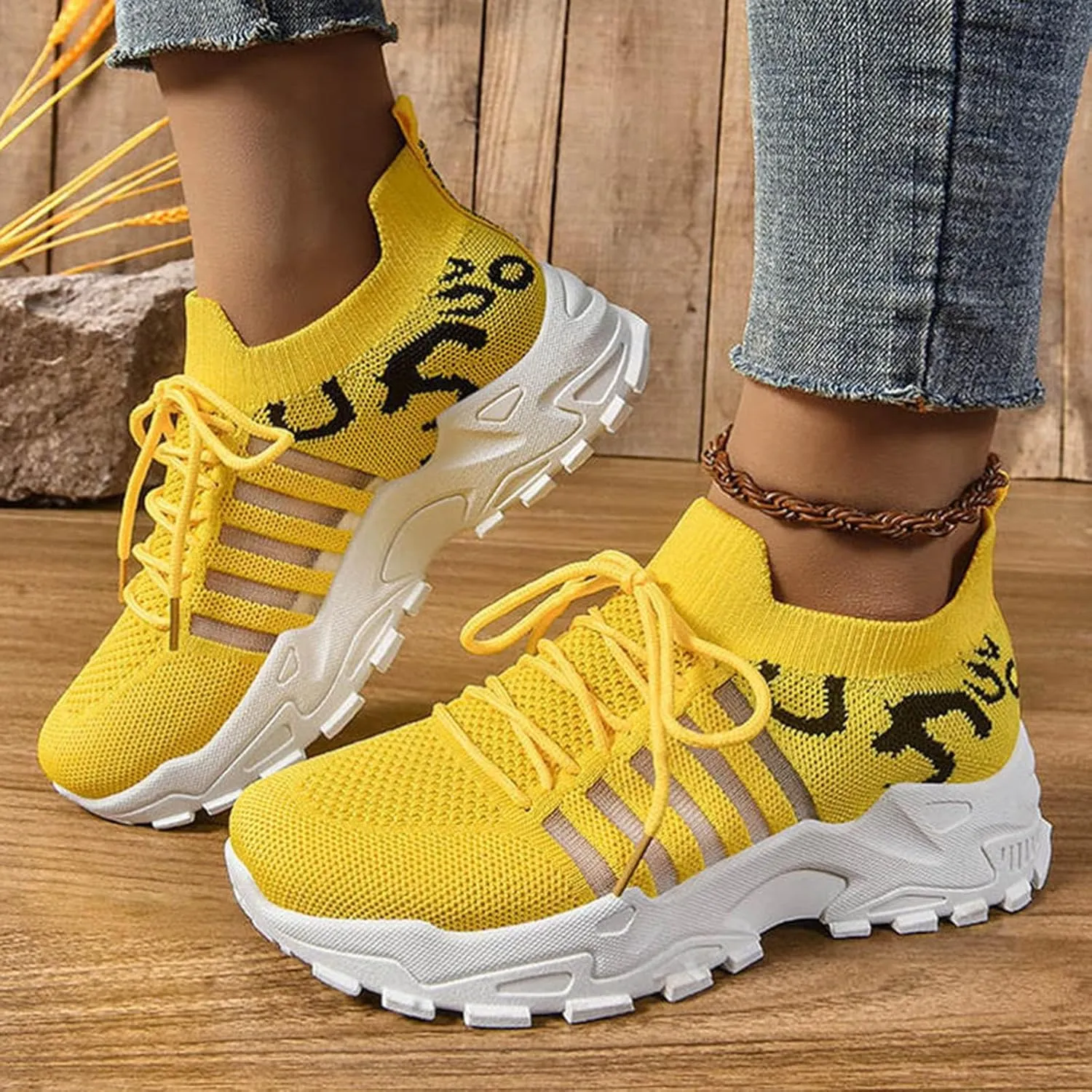 Orthopedic Sneakers Breathable Women Walking Shoes Slip on Trainers Women's Comfortable Casual Ladies Athletic Shoe Lightweight Breathable Fashion Casual Shoes for Travel Work ﻿