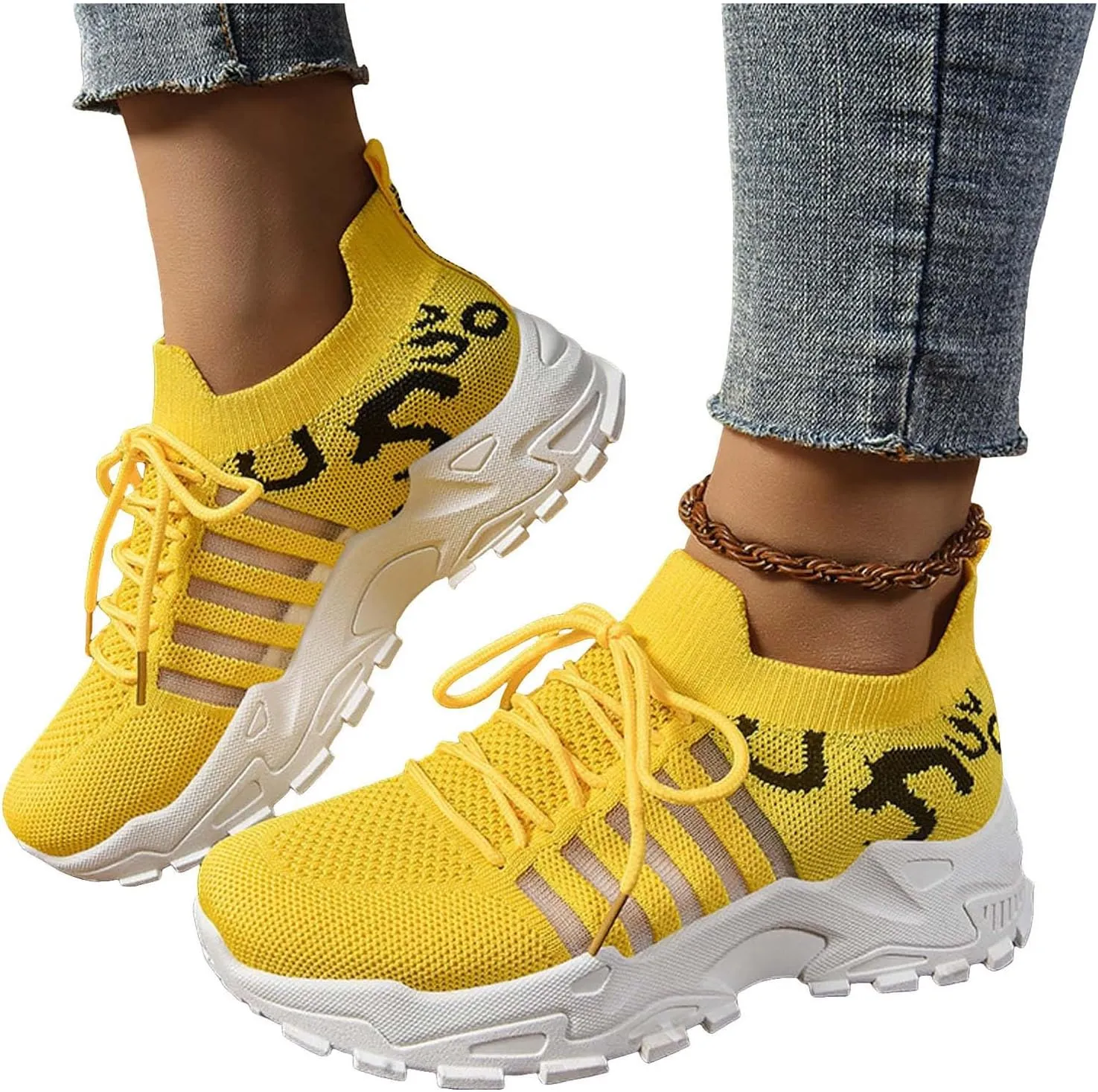 Orthopedic Sneakers Breathable Women Walking Shoes Slip on Trainers Women's Comfortable Casual Ladies Athletic Shoe Lightweight Breathable Fashion Casual Shoes for Travel Work ﻿