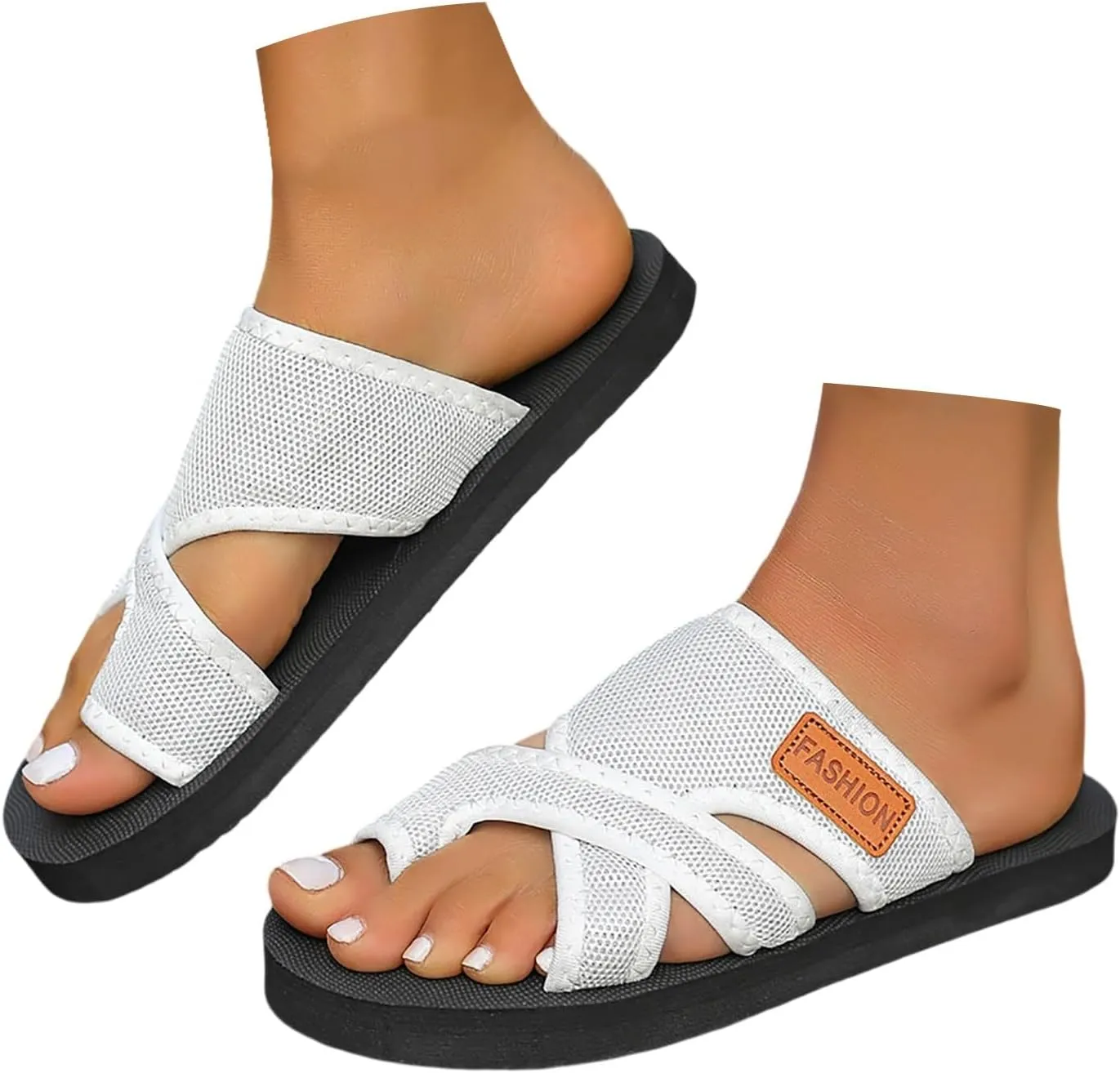 Orthotic Sandals For Women With Arch Support Slide Summer Wide Beach Breathable Comfortable Mesh Walking Shoes