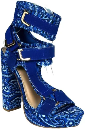 PAZZLE KEANDRA-07B Women's Chunky Platform Heels Open Toe Strappy Buckle High Heel Sandals
