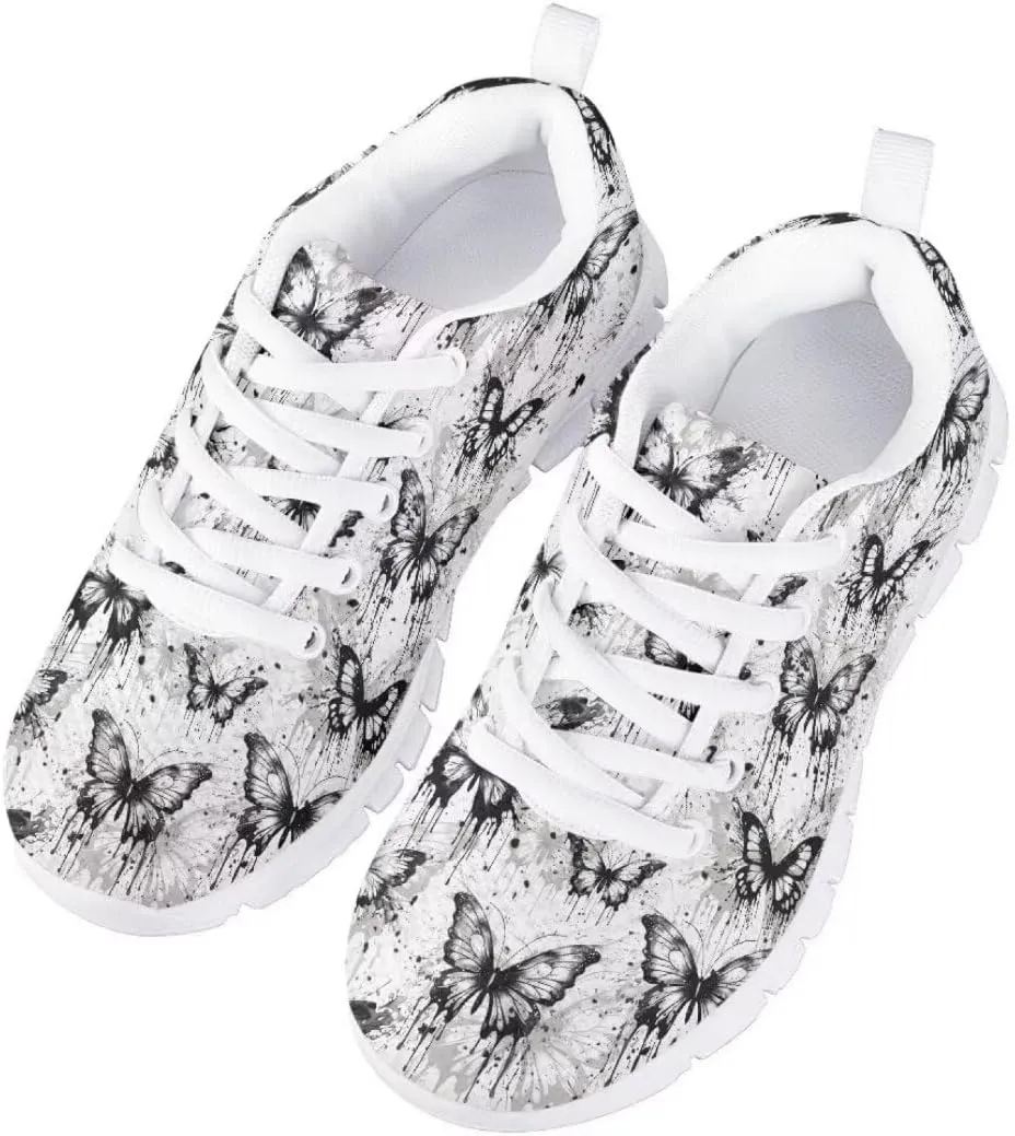 Pinupub Kids Sneakers for Boys Girls Tennis Running Shoes Lightweight Lace Up Walking Athletic Shoes