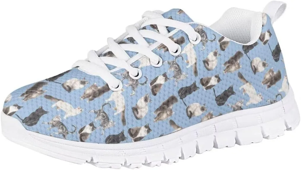 Pinupub Kids Sneakers for Boys Girls Tennis Running Shoes Lightweight Lace Up Walking Athletic Shoes