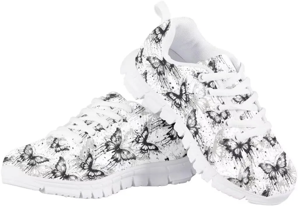 Pinupub Kids Sneakers for Boys Girls Tennis Running Shoes Lightweight Lace Up Walking Athletic Shoes