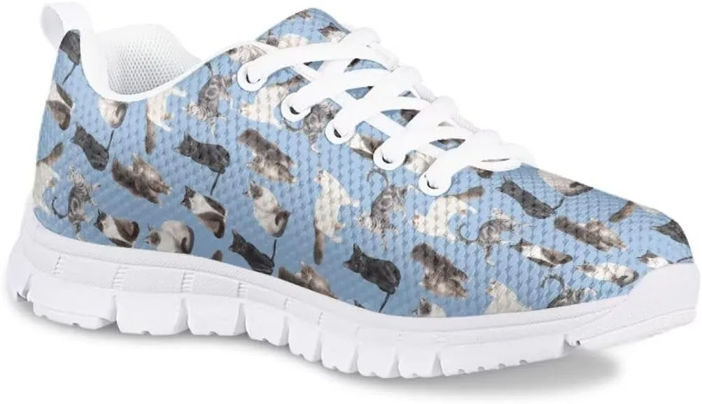 Pinupub Kids Sneakers for Boys Girls Tennis Running Shoes Lightweight Lace Up Walking Athletic Shoes