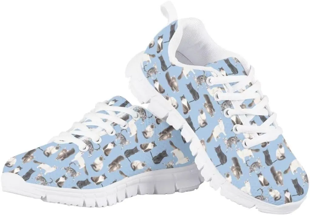 Pinupub Kids Sneakers for Boys Girls Tennis Running Shoes Lightweight Lace Up Walking Athletic Shoes
