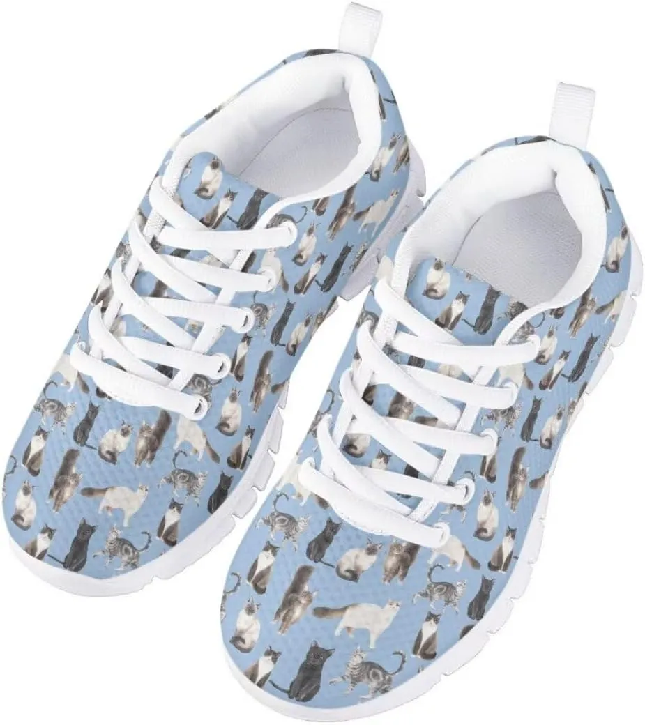 Pinupub Kids Sneakers for Boys Girls Tennis Running Shoes Lightweight Lace Up Walking Athletic Shoes