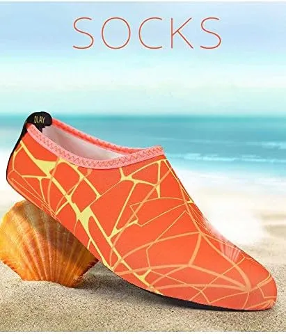 Quick-Dry Water Shoes, Barefoot Flexible Water Skin Shoes Aqua Socks for Beach, Swim, Diving, Snorkeling, Running, Surfing and Yoga Exercise