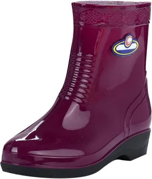 Rain Boots Women Women's Short Rain Boots Waterproof Garden Shoes Outdoor Rain Shoes for Hunting Gardening Farming