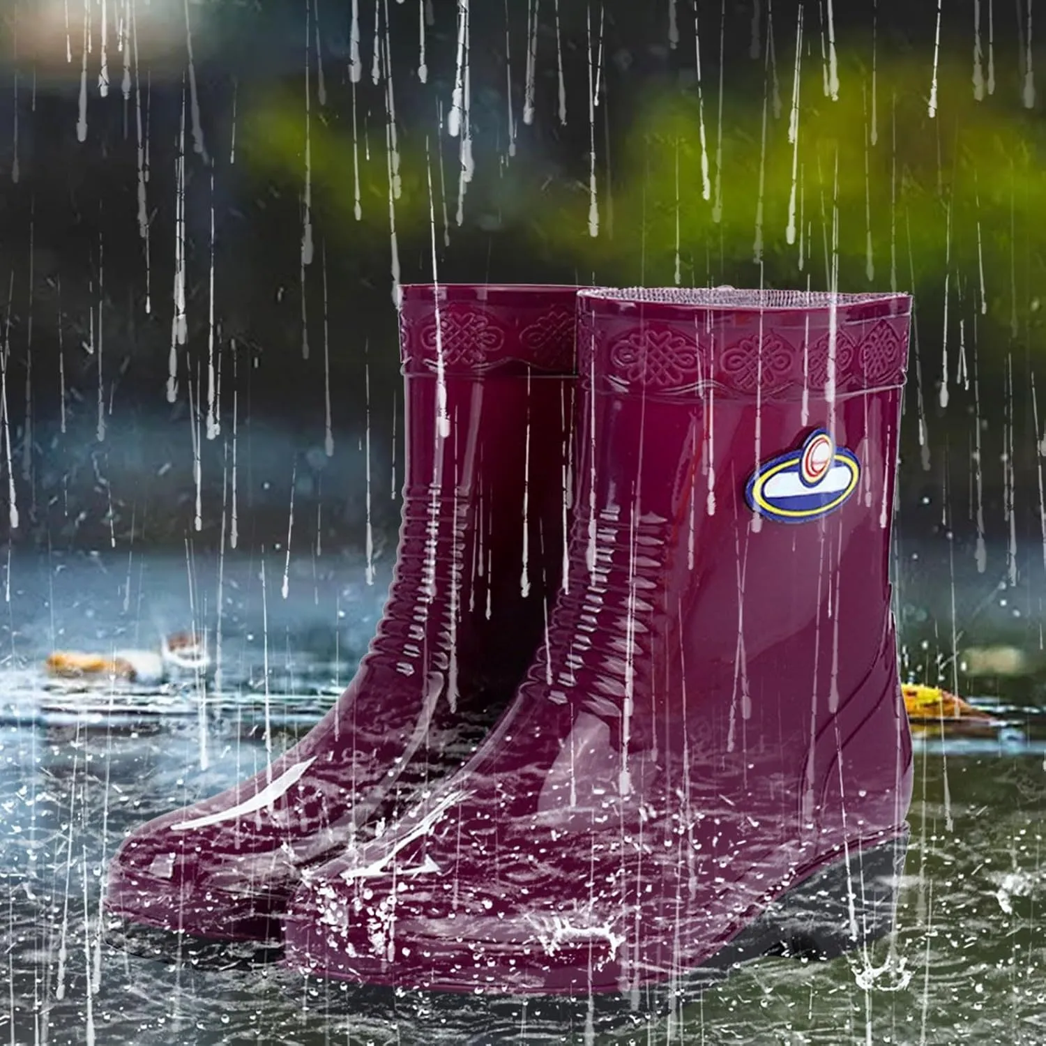 Rain Boots Women Women's Short Rain Boots Waterproof Garden Shoes Outdoor Rain Shoes for Hunting Gardening Farming