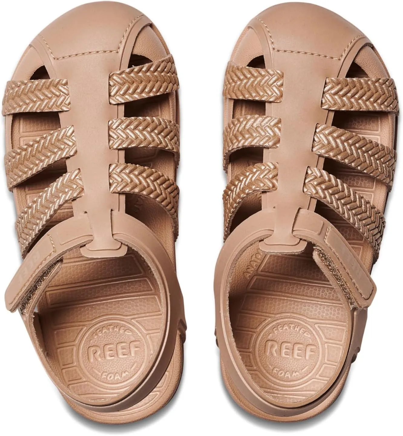 REEF Toddler/Little Kid Water Beachy Fisherman Sandal, Water Friendly, Adjustable Velcro Strap, Closed Toe