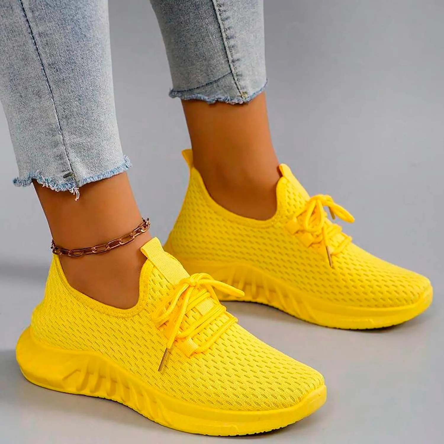 Running Shoes for Women,Womens Athletic Shoes Casual Lace Up Platform Sneakers for Women Breathable Walking Sneakers