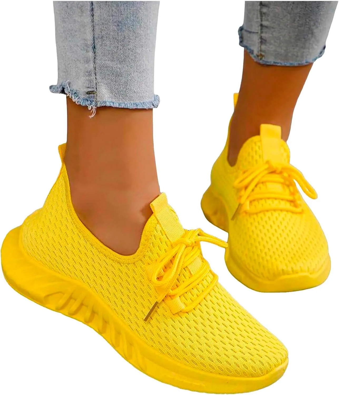 Running Shoes for Women,Womens Athletic Shoes Casual Lace Up Platform Sneakers for Women Breathable Walking Sneakers