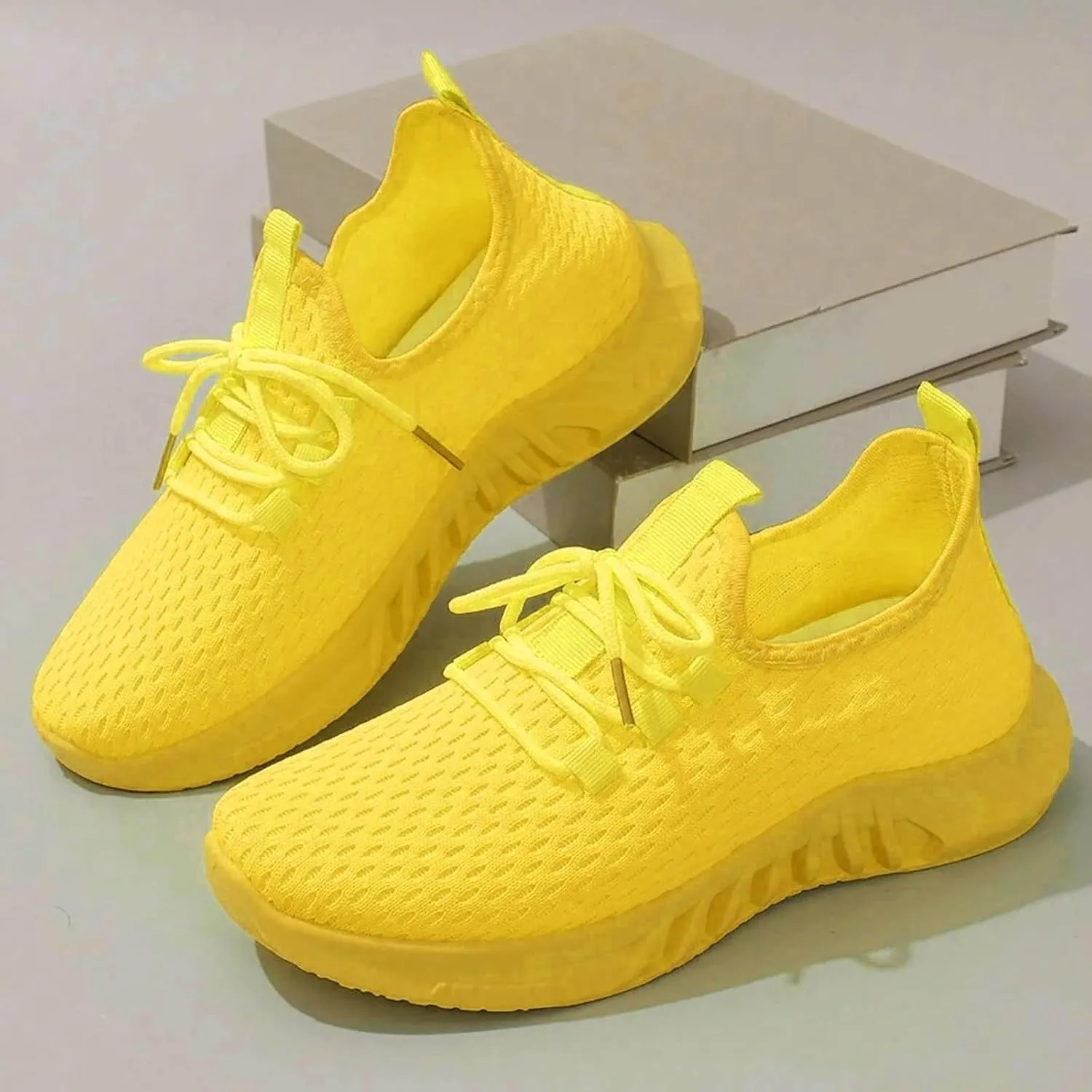 Running Shoes for Women,Womens Athletic Shoes Casual Lace Up Platform Sneakers for Women Breathable Walking Sneakers