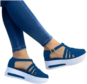 Sandals for Women Dressy Summer, Sandals Women Wedge Casual Breathable Flat Slippers Open Toe Outdoor Beach Sandals