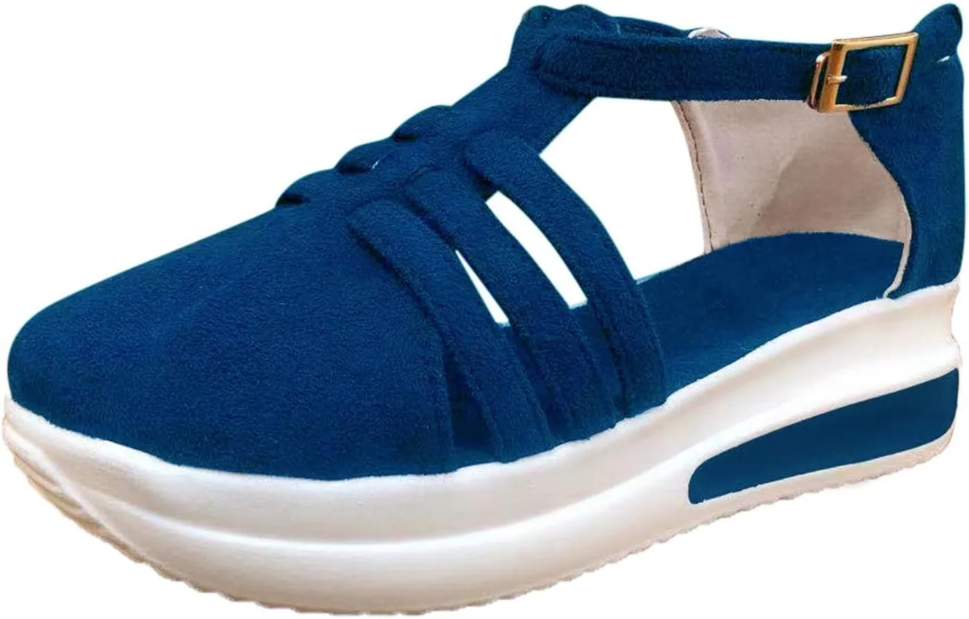 Sandals for Women Dressy Summer, Sandals Women Wedge Casual Breathable Flat Slippers Open Toe Outdoor Beach Sandals