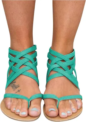 Sandals for Women,Fashion Open Women's Toe Summer Breathable Sandals Beach Flat Zipper Shoes Women's Sandal