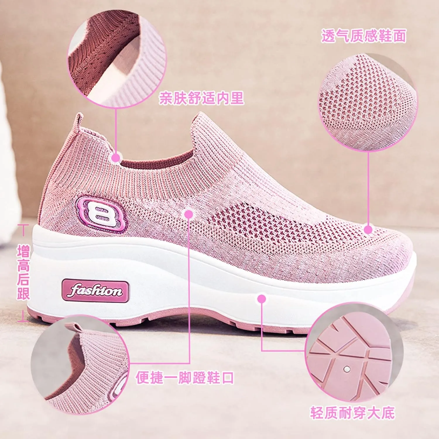 Sandals Women Comfortable Elegant Breathable Women Shoes Leisure Trainer Shoes Running Fitness Womens Sneaker Size 8