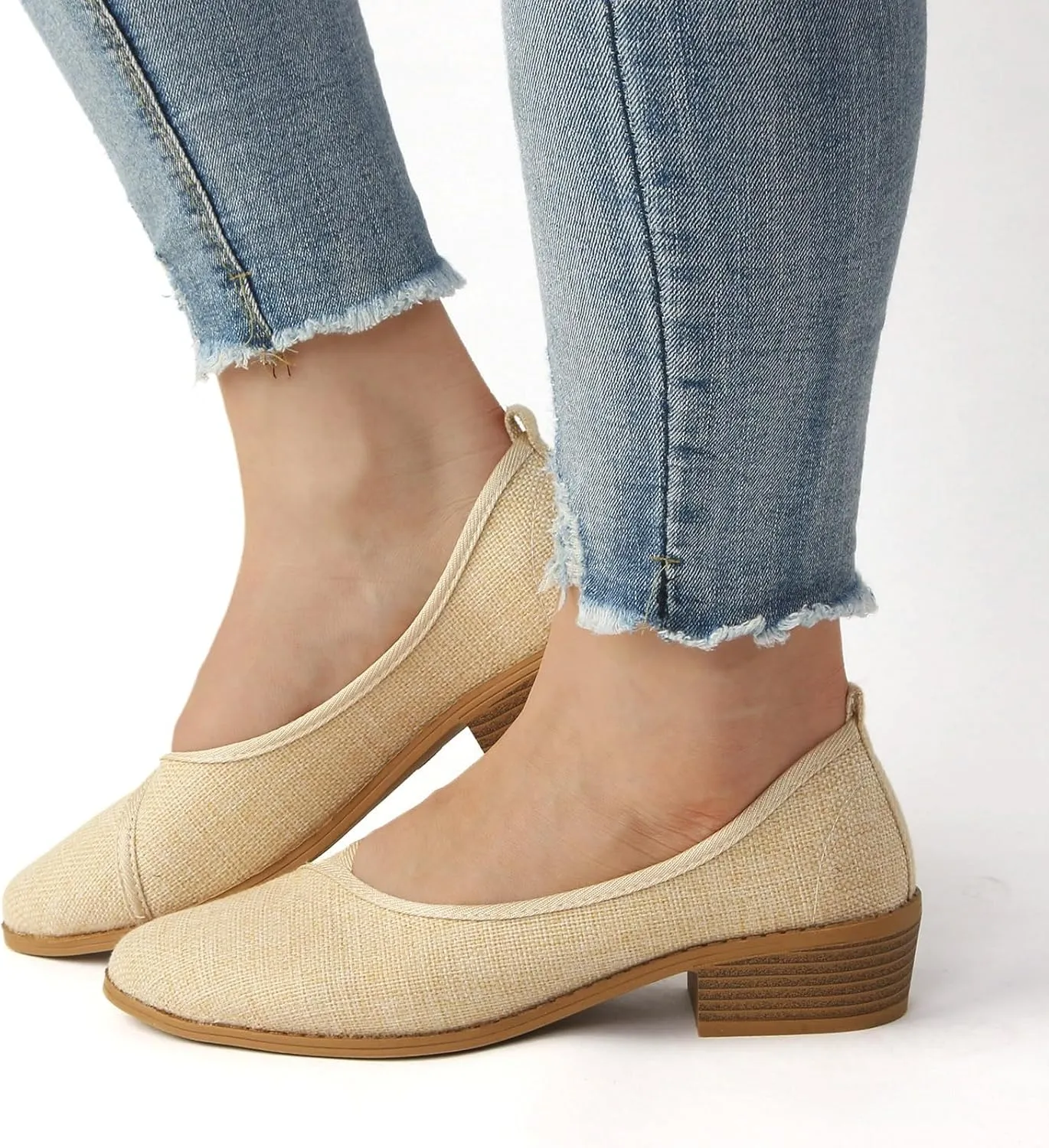Sandals Women Solid Color Chunky Heel Comfortable Womens Sandals Breathable Pumps Casual Summer Plain Sandals
