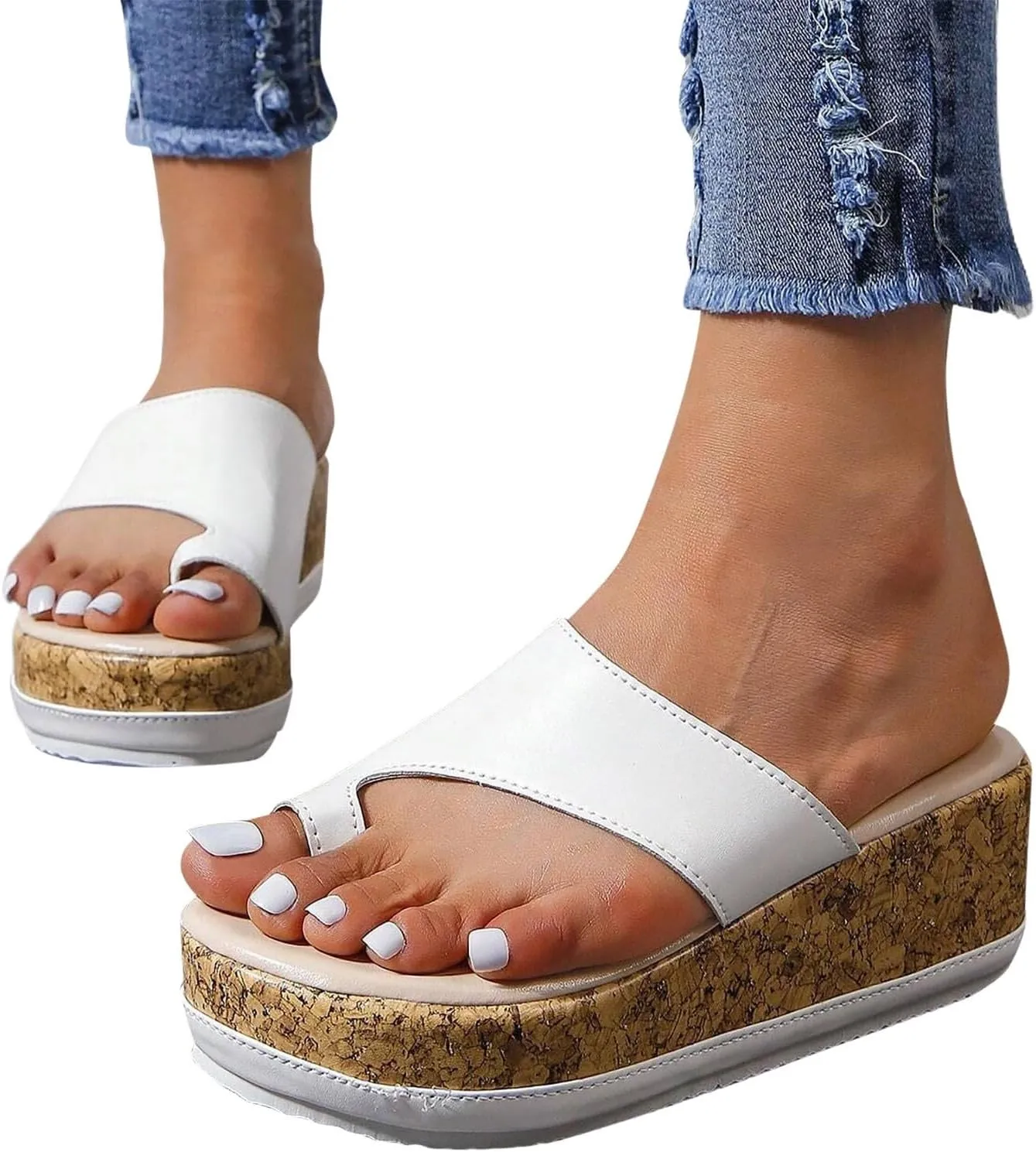 Sandals Women's Summer Comfortable Platform Mules Breathable Beach Outdoor Shoes Trendy