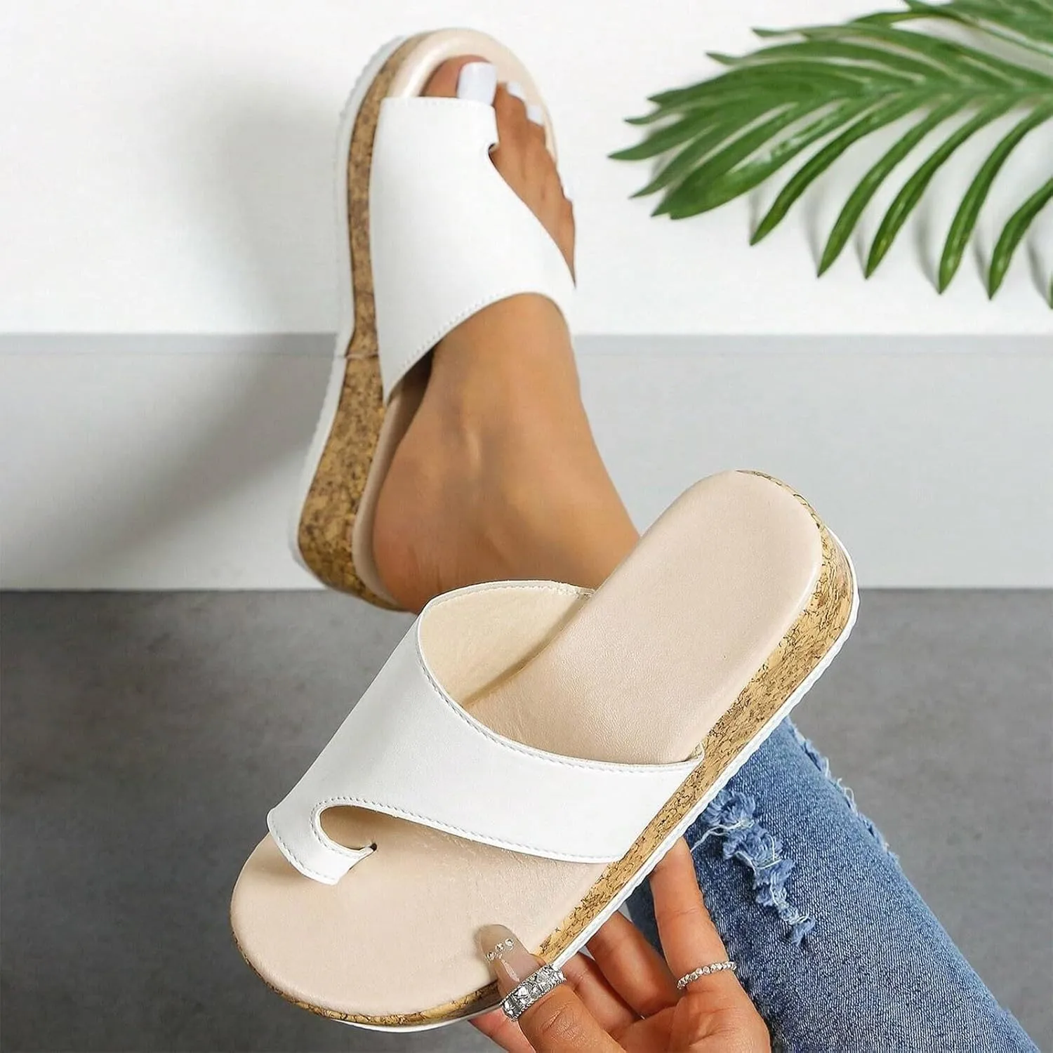 Sandals Women's Summer Comfortable Platform Mules Breathable Beach Outdoor Shoes Trendy
