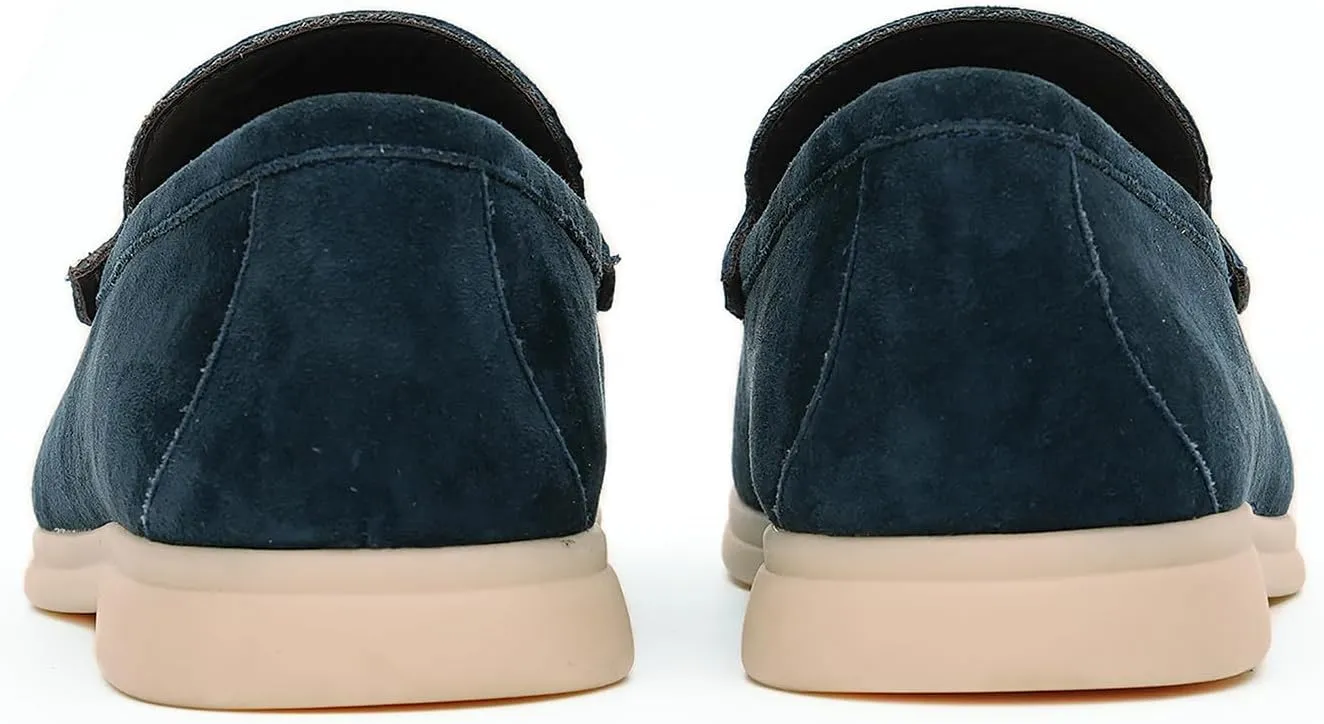 Santimon Mens Dress Shoes Loafers Slip-Ons Suede Slippers Fashion Casual Business Prom Penny Loafers Boat Walking Summer Shoes
