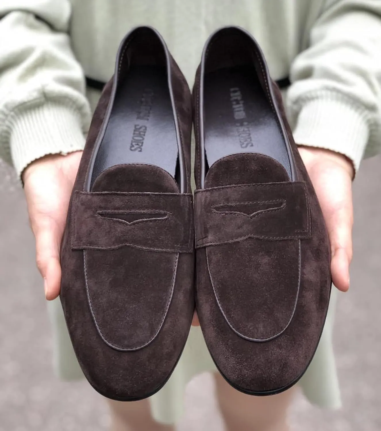 Santimon Mens Dress Shoes Penny Loafers Slip-Ons Suede Mocasines Fashion Prom Business Casual Suit Shoes Wedding Dress Tuxedo for Men
